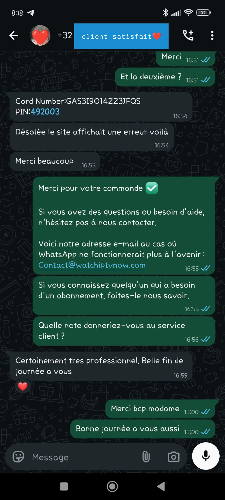 Avis WhatsApp Subscriber 5