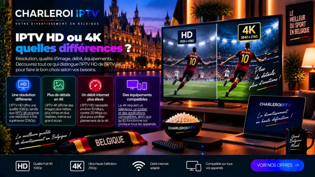 IPTV HD ou 4K : quelles différences ?