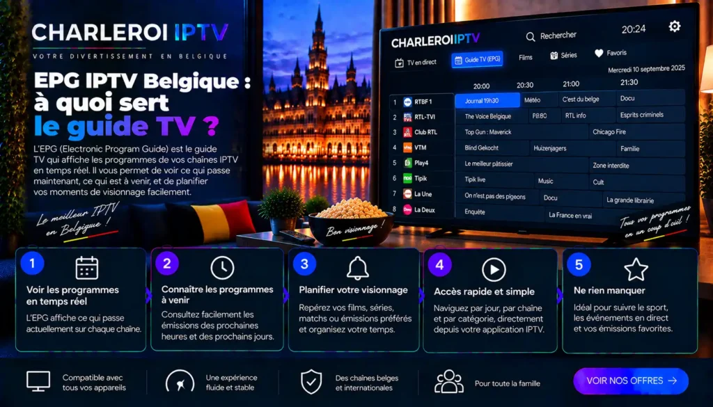 EPG IPTV Belgique : à quoi sert le guide TV ?