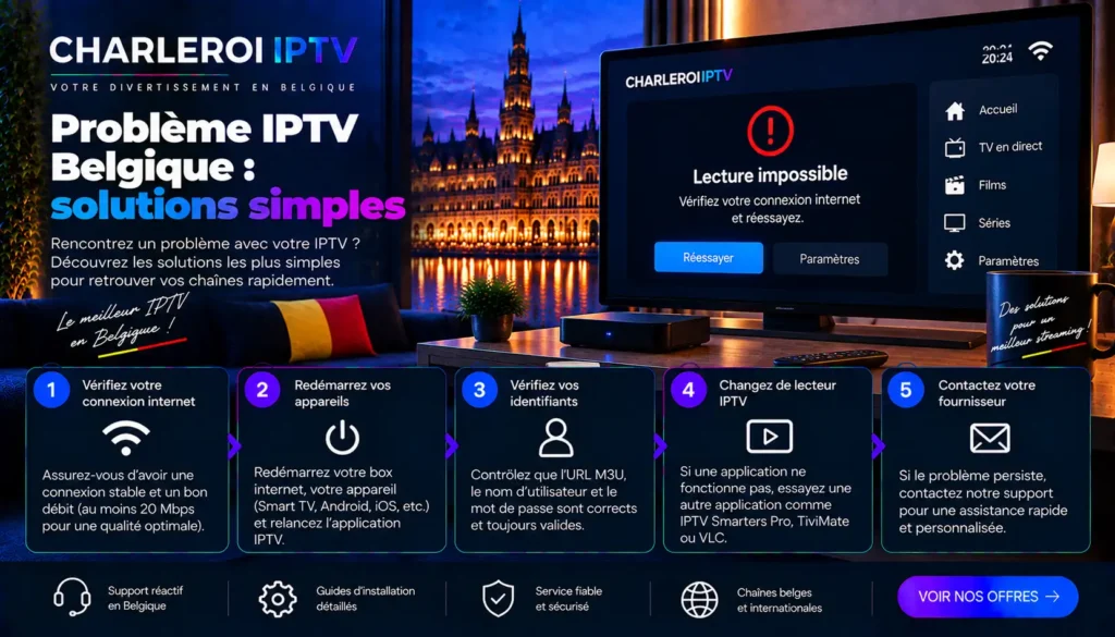 Problème IPTV Belgique : solutions simples