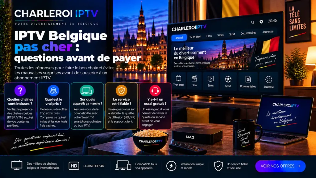 IPTV Belgique pas cher : questions avant de payer