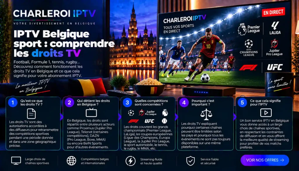 IPTV Belgique sport : comprendre les droits TV